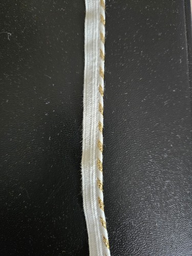 Paspelband weiß gold - paspelband, weiß/gold