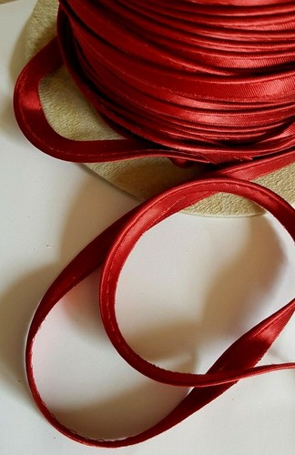 Paspelband dunkelrot satin - paspelband,