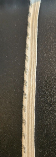 Paspelband weiß silber 10mm - paspelband, weiß/silber