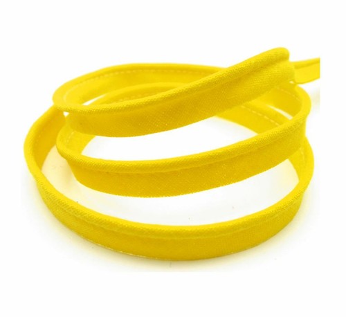 Paspelband gelb 10mm - breit, mit